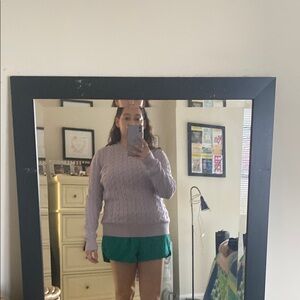 Brooks Brothers Lavender Cable Knit Sweater